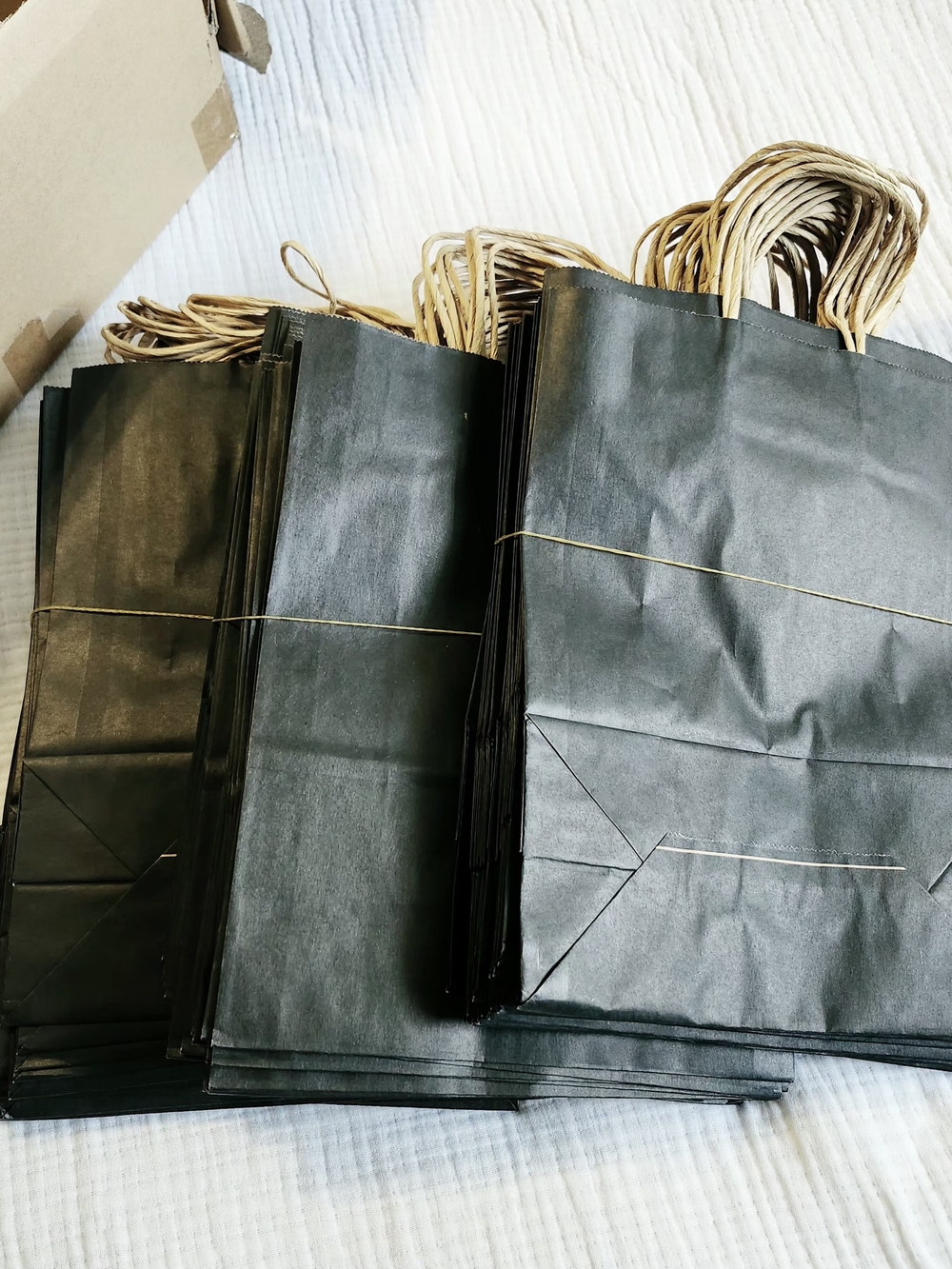 Black Kraft Paper Gift Bags with Twisted Handles – 10" x 5" x 13"